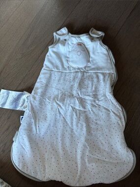 Nested Bean Cream and Pink Sleep Sack with Chick Applique